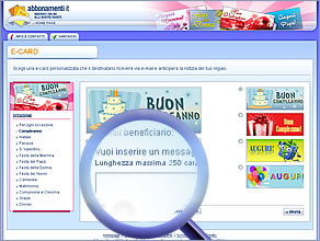 Inserisci un messaggio personalizzato.