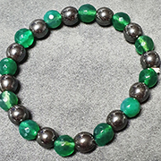 Bracciale perle verdi